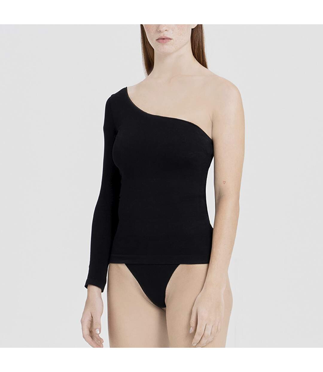 Ladies Essentials One Shoulder Top Sculpting Smoothing Stretch Fit-4