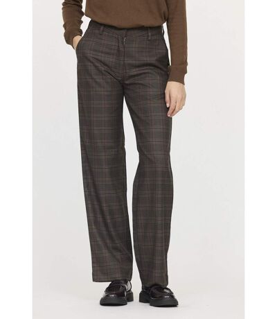 Pantalon JANIS check Dark brown
