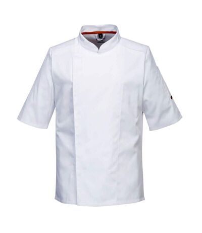 Portwest Mens Pro Stretch Short-Sleeved Chef Jacket (White)