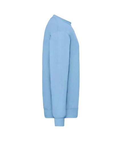 Mens classic 80/20 set-in sweatshirt sky blue Fruit of the Loom