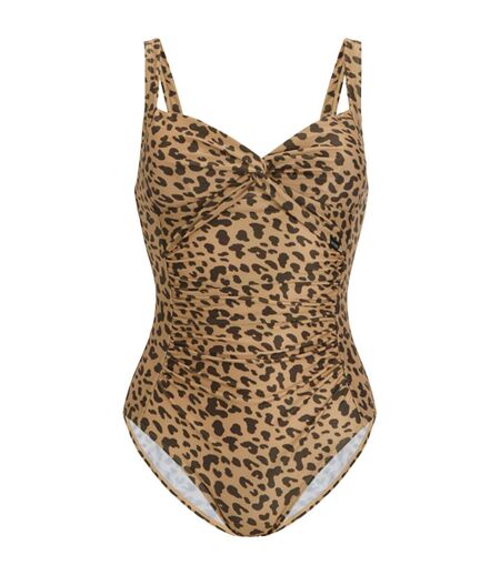Maillot De Bain 1 Pièce Motif/style Léopard Sakari Femme Beige Noir Regatta