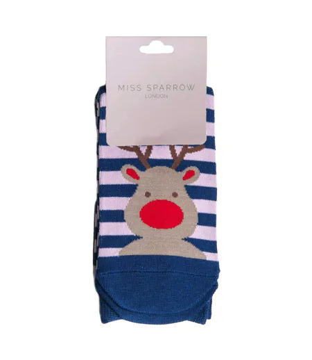1 Pack Ladies Novelty Festive Christmas Bamboo Socks