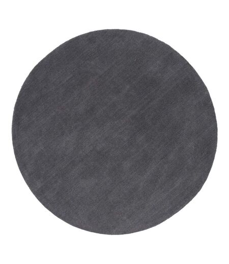 Tapis Déco Rond en Laine Ulla 200cm Gris Foncé