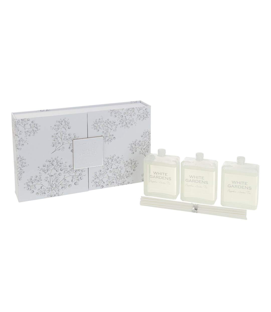 Coffret 3 Huiles Parfumées White Gardens 22cm Sapphire Amber Tea-1