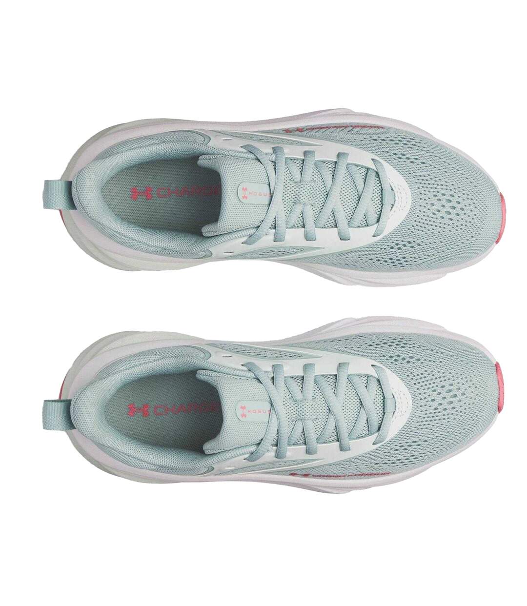 Womens/ladies Rogue 6 Trainers Blue Green Pink Under Armour-3