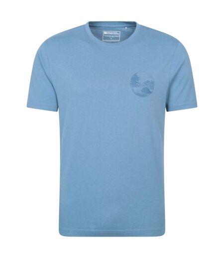 Mens camping sketch t-shirt blue Mountain Warehouse