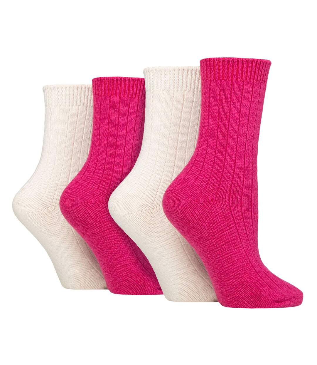 Wildfeet - 4 Paires Femme Chaussettes Cachemire Tricoté Lit Hiver-1