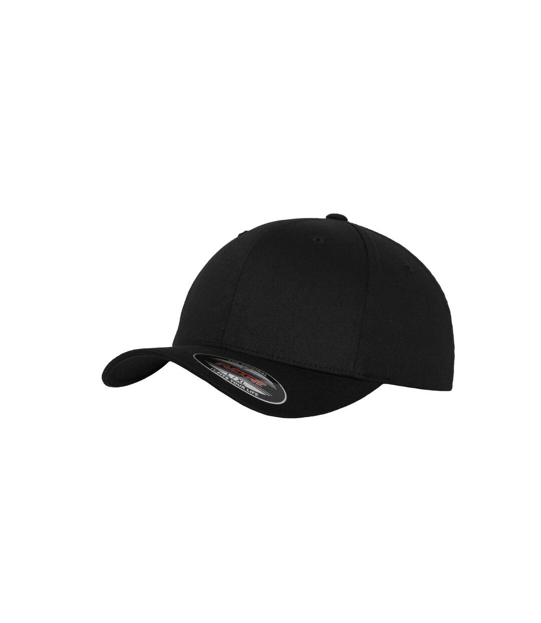 Unisex Adult Wooly Combed Baseball Cap Black Black Flexfit-2