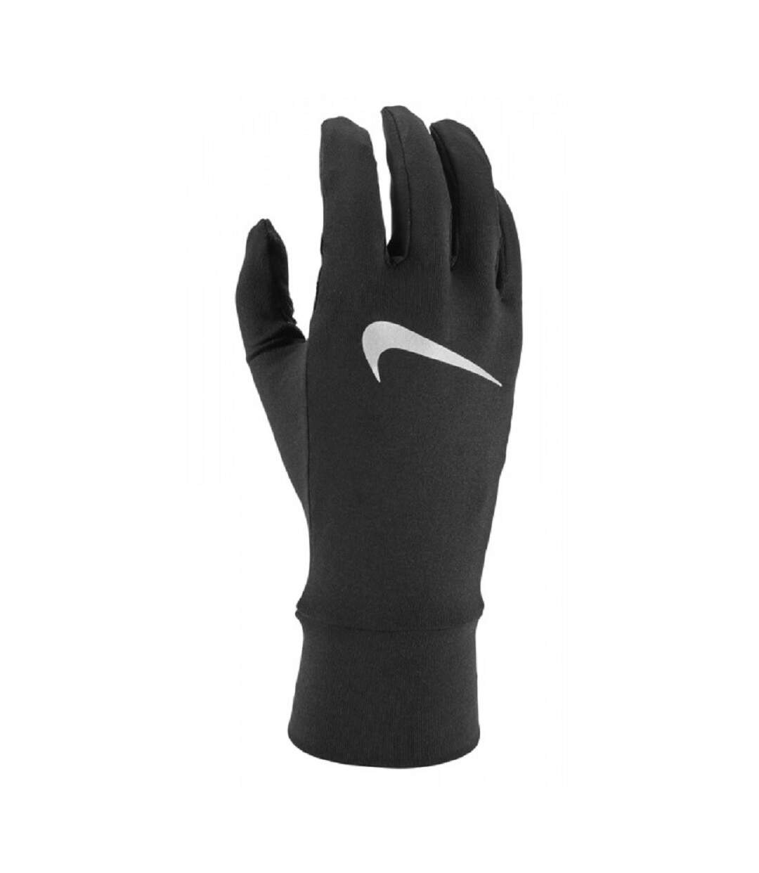 Mens fleece running gloves black/silver marl Nike-1