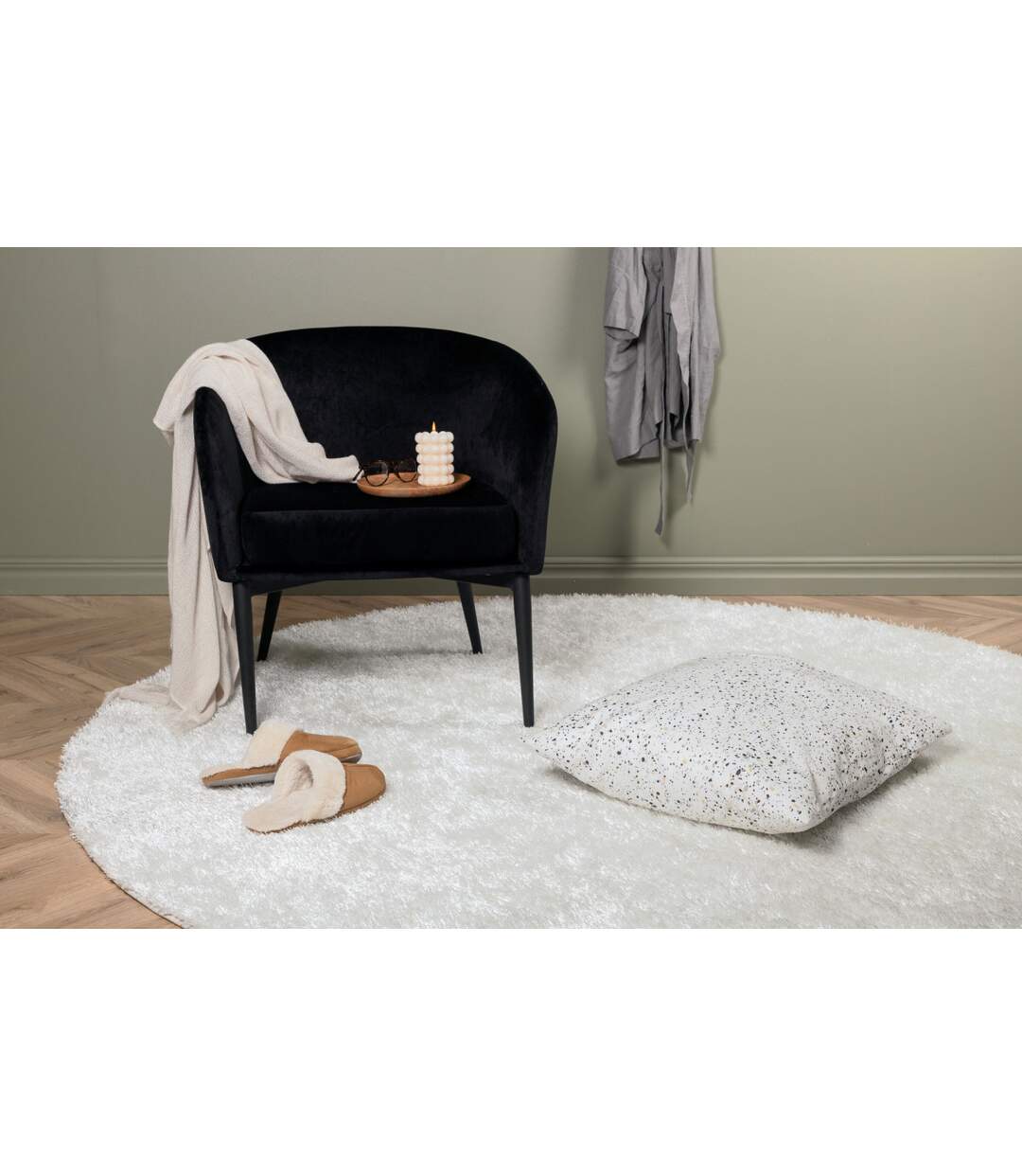 Tapis Rond Mattis 200cm  Blanc-5