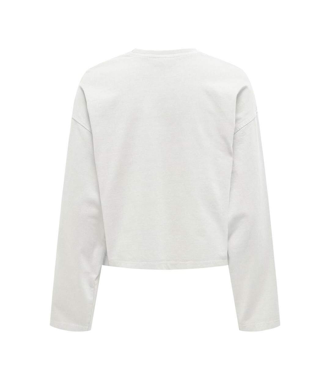 T-Shirt manches longues blanc femme jdy washed-2