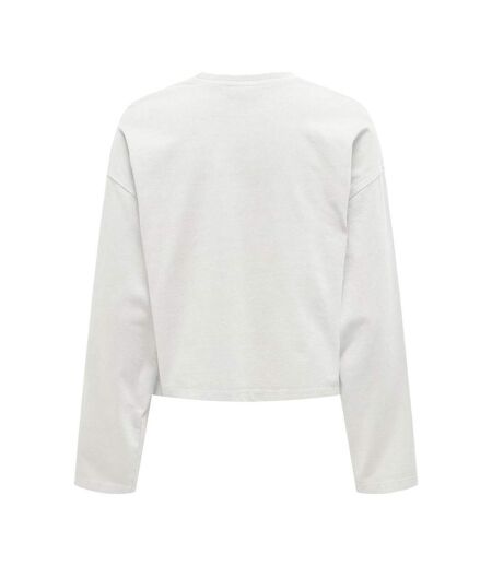 T-Shirt manches longues blanc femme jdy washed