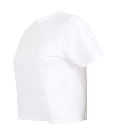 T-shirt court boxy femme blanc Skinni Fit