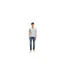 Polo Motif/style Logo Rectangulaire Passenger Homme Gris Clair Boss-1