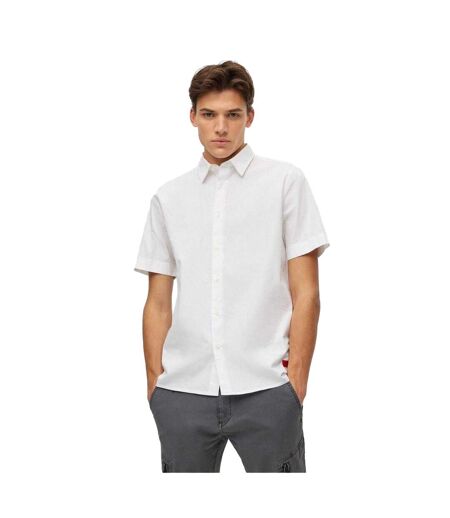 Chemise Manches Courtes Homme Blanc Hugo