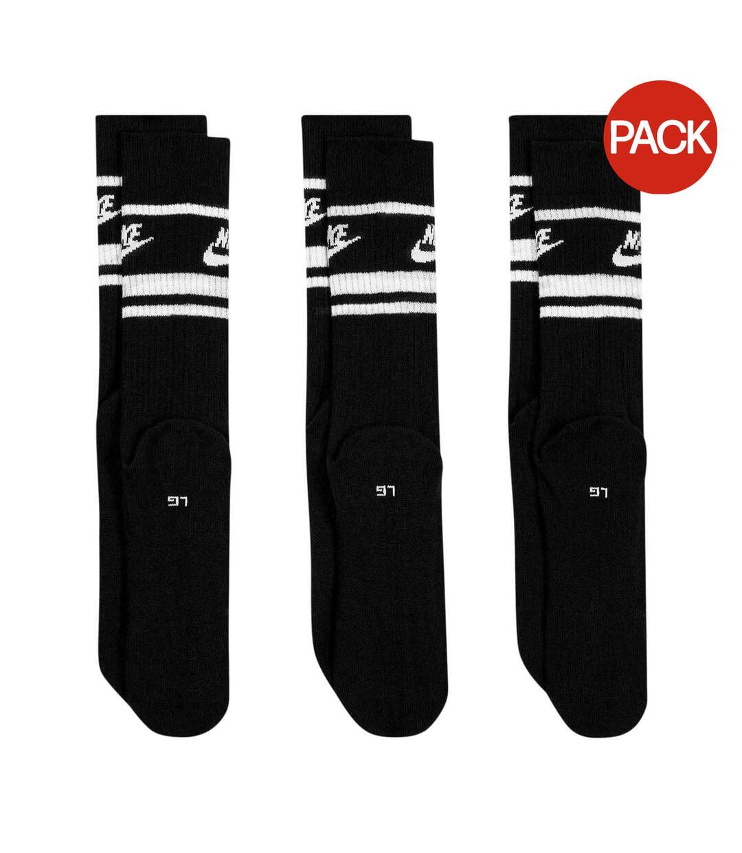 Lot De 3  Chaussettes Everyday Essential Adulte Noir Blanc Nike-1