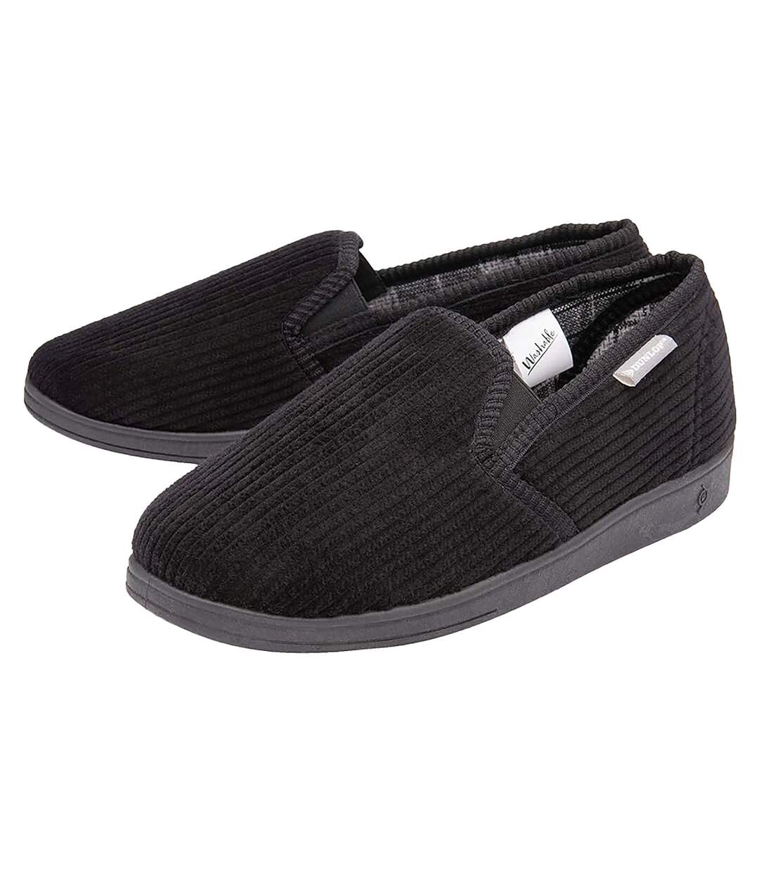 Mens Tartan Lined Slippers With Memory Foam-1