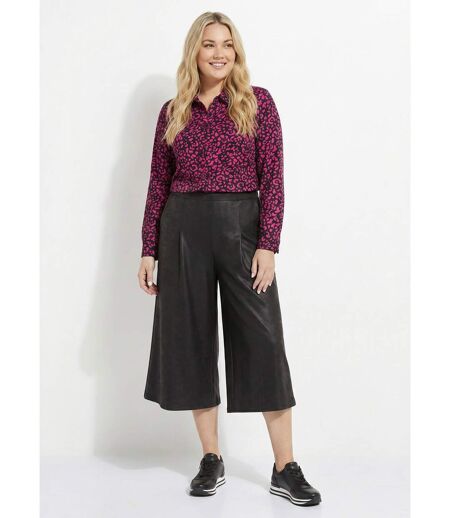 Jupe-culotte maille unie aspect peau
