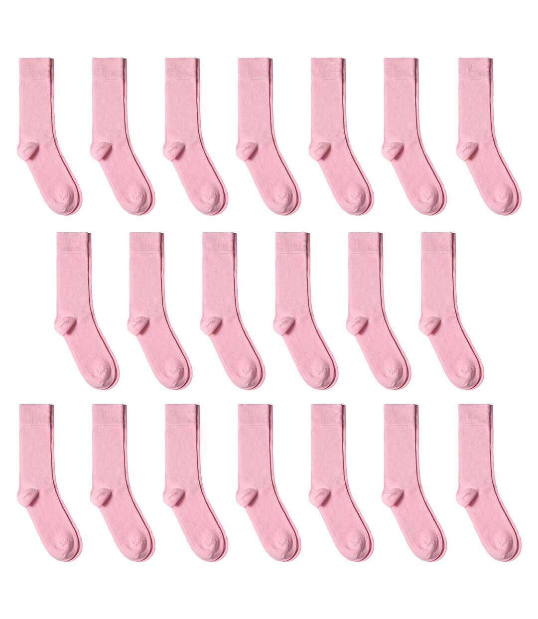 Chaussettes jersey unies – Lot 20 paires  - Fabriqué en UE