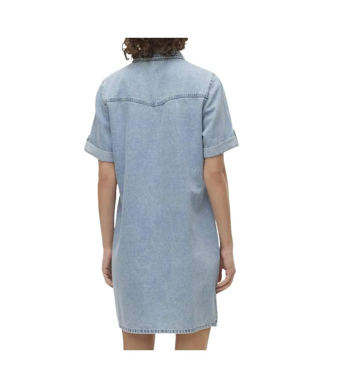 Robe en jean bleu  femme vero moda jennie-2