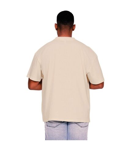 Casual Classics Mens Ringspun Cotton Extended Neckline T-Shirt (Sand) - UTAB599