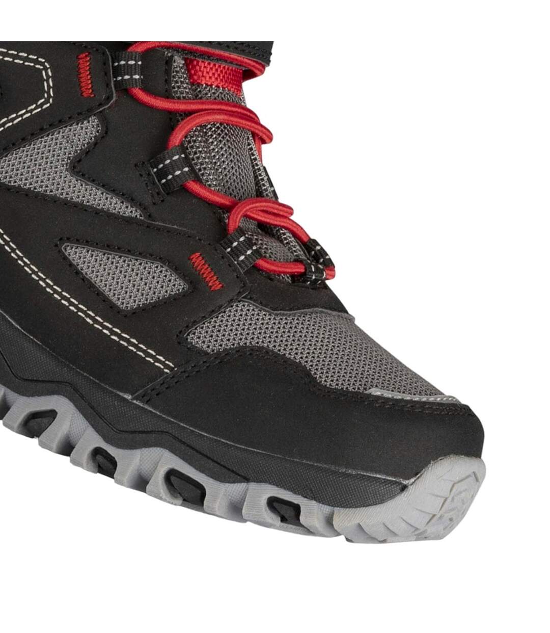 Childrens/kids Adair Walking Boots Black Red Trespass-3