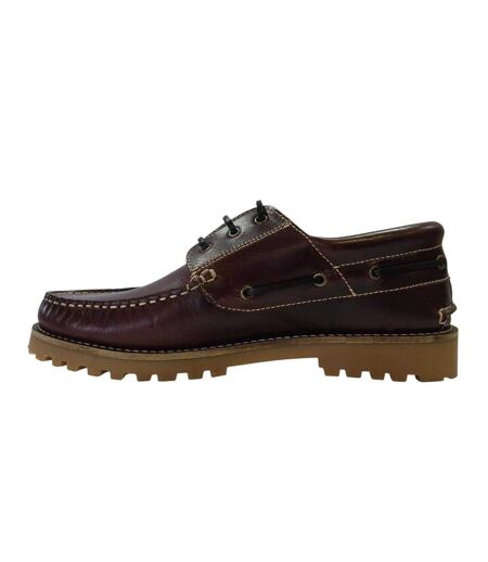 Mens Jose Classic Leather Shoes Bordeaux Red Firetrap
