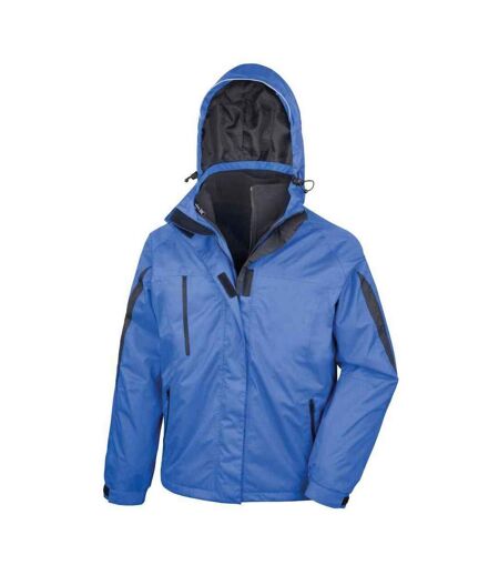 Mens journey 3 in 1 soft shell jacket royal blue/black Result