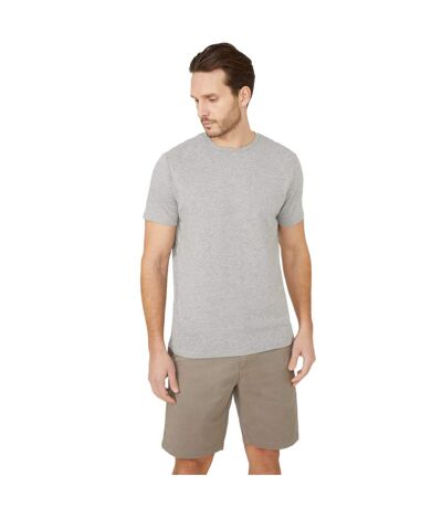 Maine Mens Plain Cotton Crew Neck T-Shirt (Marl gris) - UTDH7174