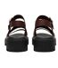 Womens/ladies Leather Flat Gladiator Sandals Brown Timberland-2