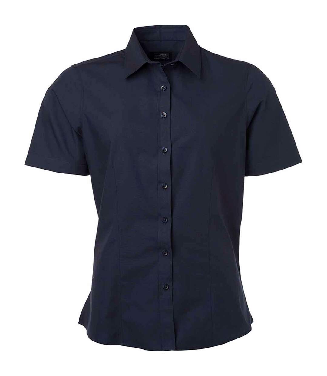 chemise popeline manches courtes - JN679 - femme - bleu marine-1