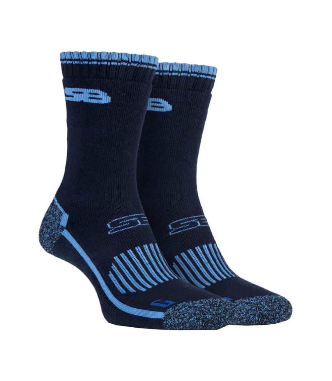 2 Pr Chaussettes Randonnée Femme Renforcées Coton-2