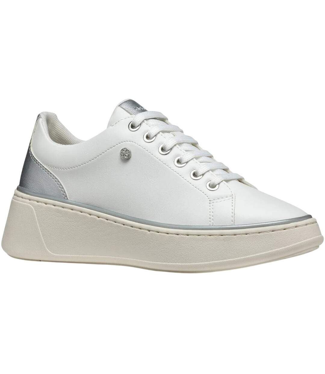 Baskets D Sunnetty Femme Blanc Argenté Geox-1