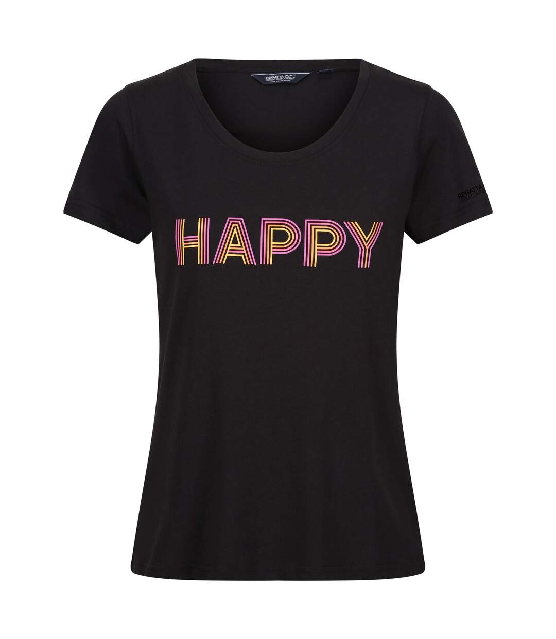Womens/ladies Fingal Viii Enjoy Every Moment T-shirt Black Regatta-1