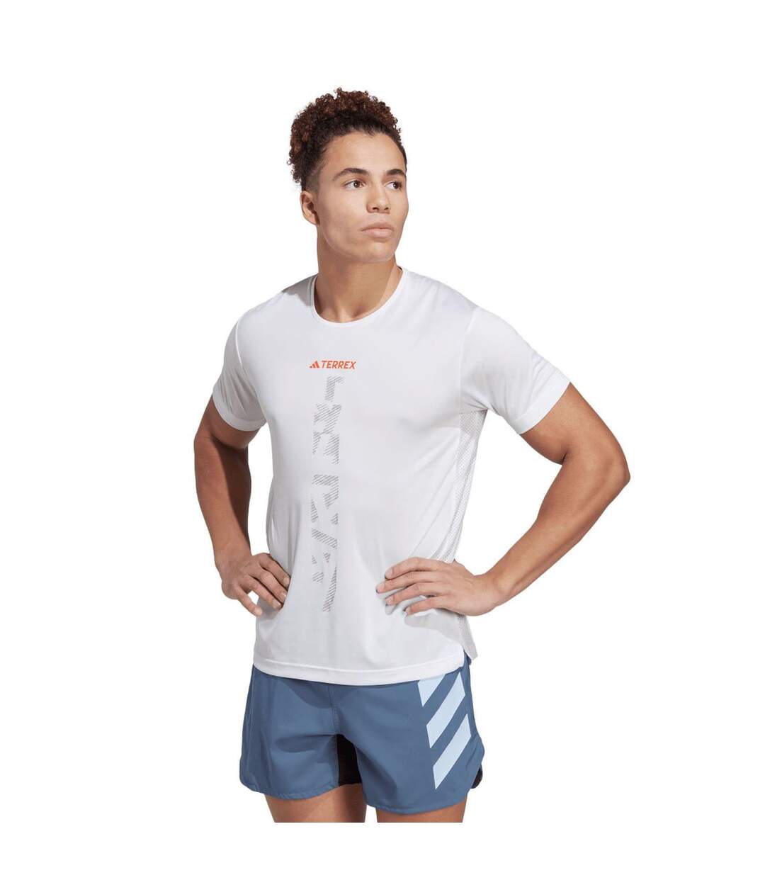 T-shirt Course À Pied Terrex Agravic Trail Homme Blanc Adidas-1