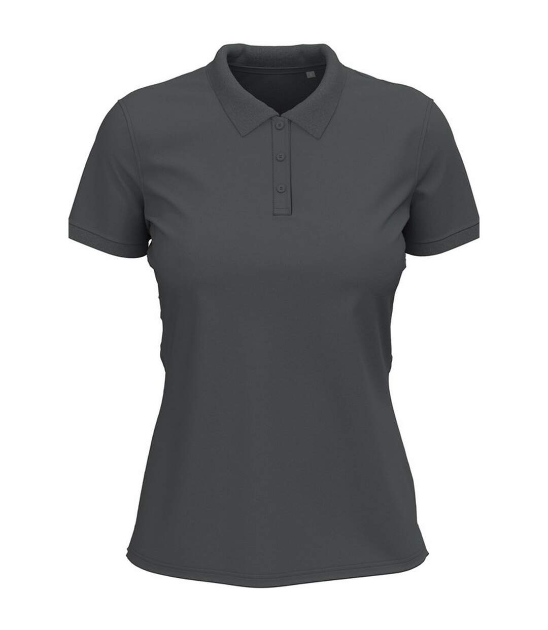 Womens/ladies Stretch Polo Shirt Slate Grey Stedman-1