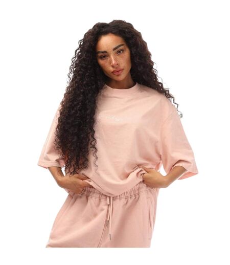 Mens Signature Logo Oversized T-shirt Pink Hype