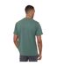 Mens Textured Crew Neck Regular T-shirt Dark Forest Threadbare-3