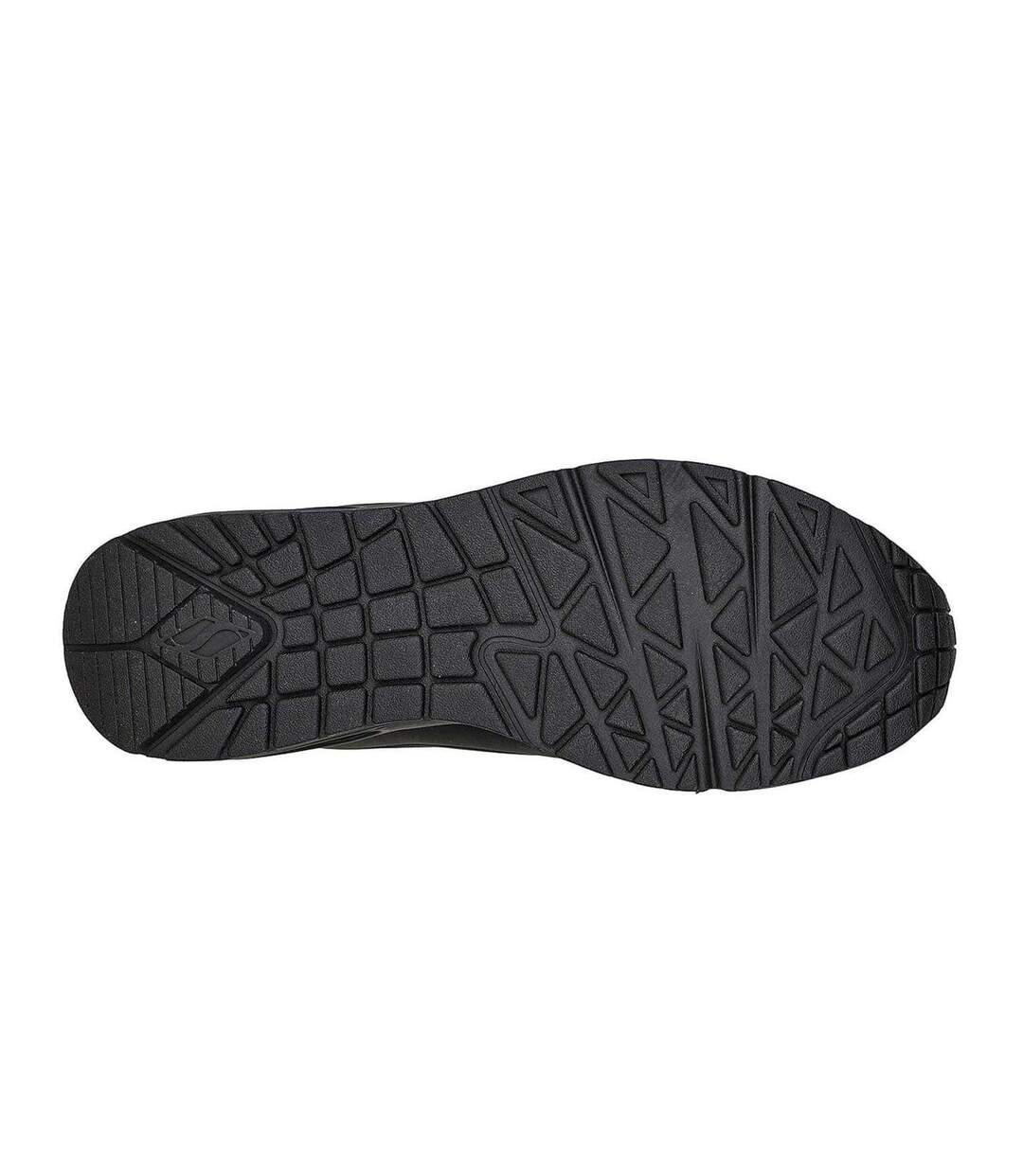 Mens Uno Stand On Air Skech-air Trainers Triple Black Skechers-4