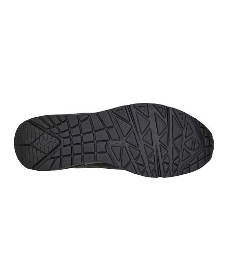 Mens Uno Stand On Air Skech-air Trainers Triple Black Skechers