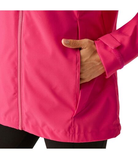 Womens/ladies Birchdale Shell Waterproof Jacket Pink Potion White Regatta