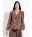 T-shirt blouse ample imprimé graphique-1