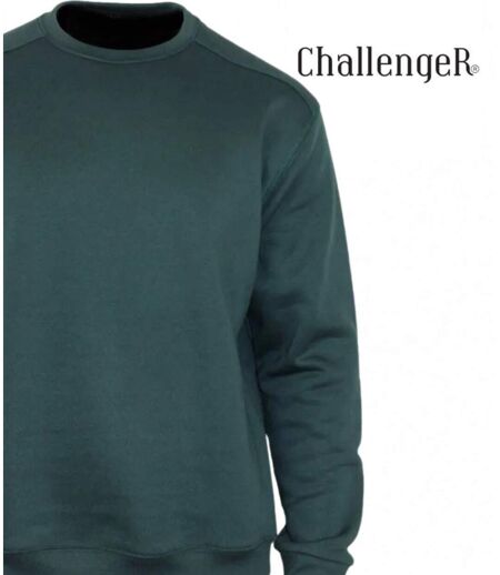 CHALLENGER E213 — Sweat col rond vert : l'alliance du confort et de la résistance