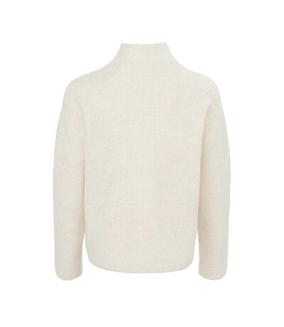 Pull Motif/style Côtelé Femme Gris Clair Miso