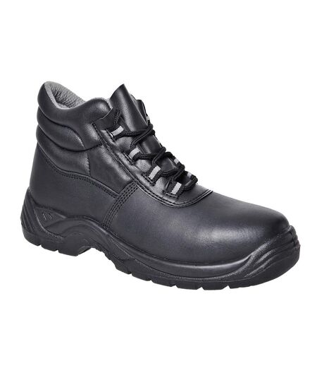 Unisex adult leather compositelite safety boots black Portwest