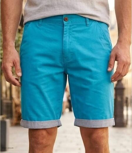 Bermuda uni avec revers CHALLENGER IBIZA1 : le short 100% coton au style casual chic