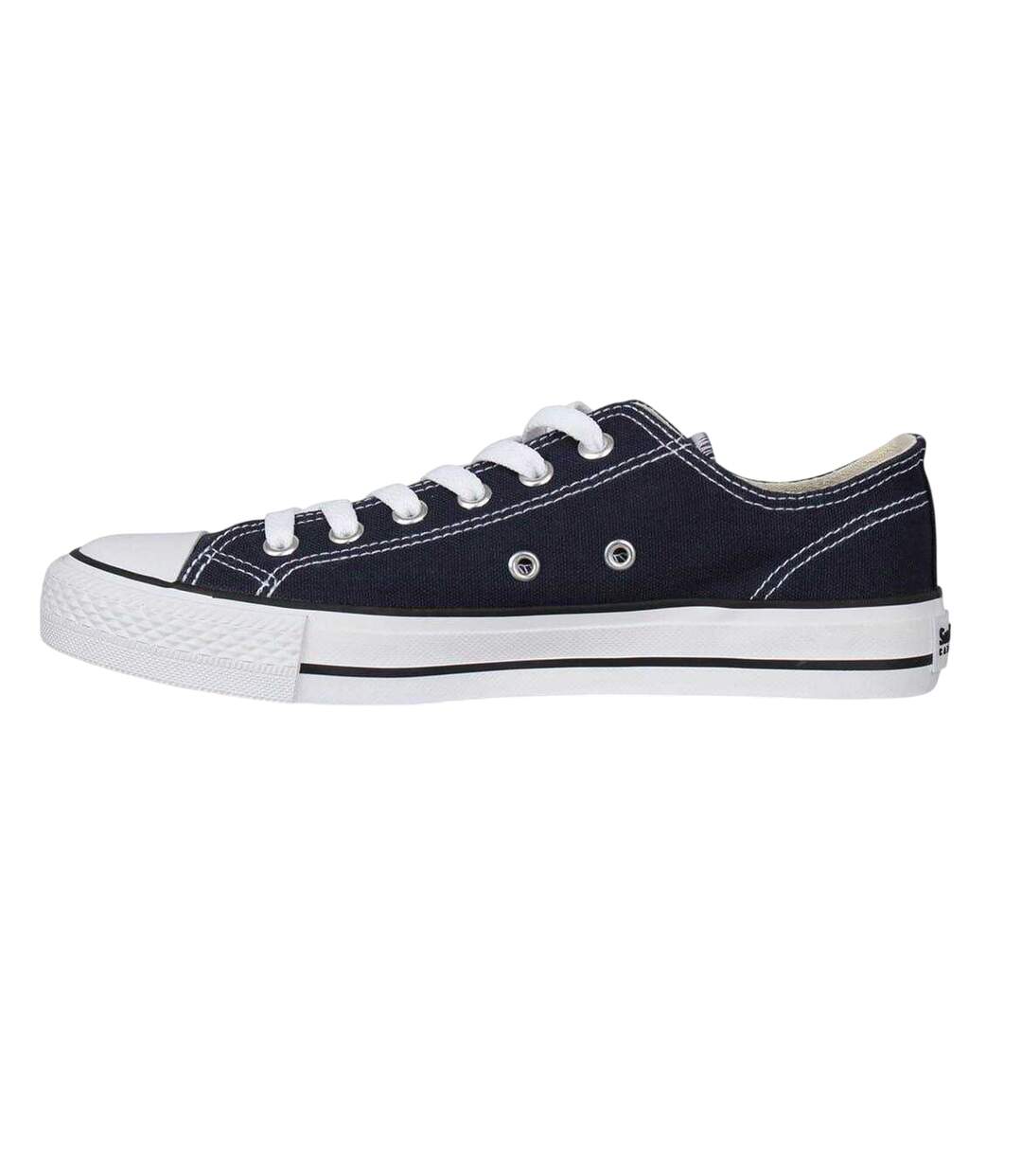 Womens/ladies Canvas Flat Trainers Navy SoulCal-3