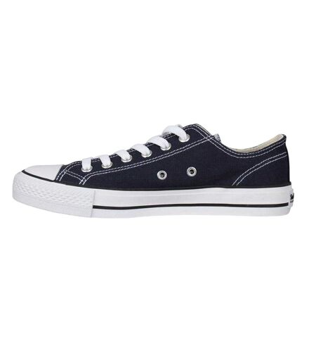 Womens/ladies Canvas Flat Trainers Navy SoulCal