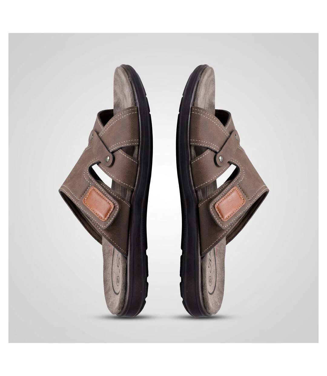 OZABI Sandales homme croisées confort scratch été-3
