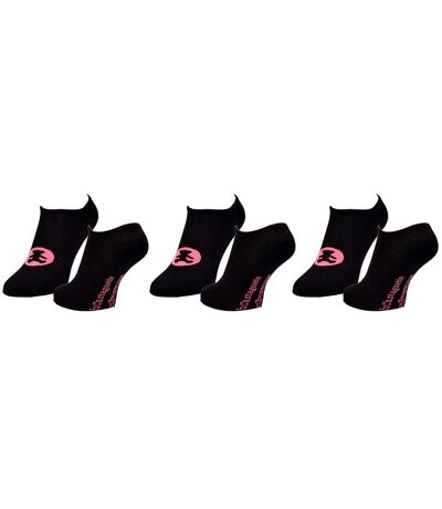 Chaussettes femme LULU CASTAGNETTE Qualité et Confort-Assortiment modèles photos selon arrivages- Pack de 3 LULU Sneaker Fluo Noires